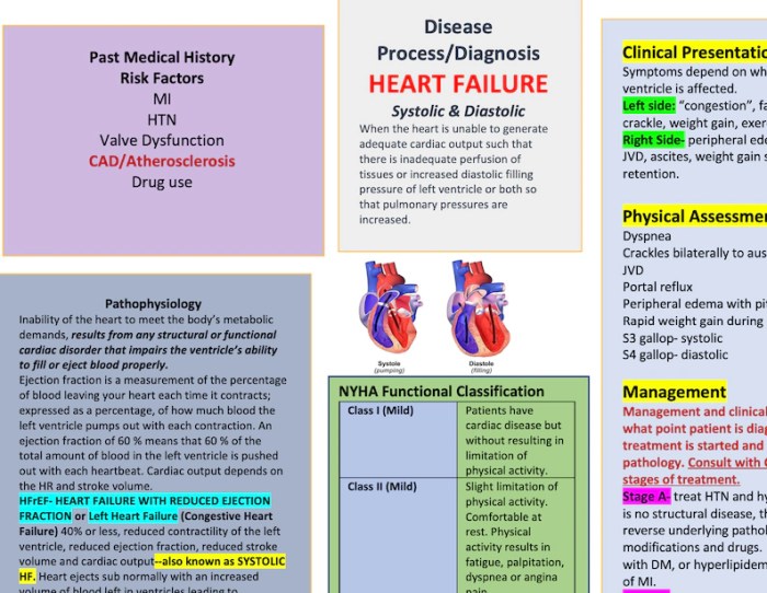 Concept map for chronic heart failure