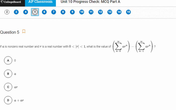 Ap calculus unit 6 progress check mcq part a