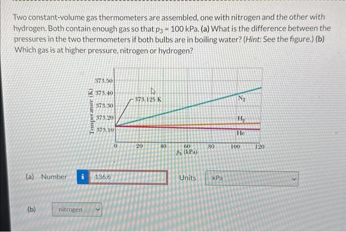 Two constant-volume gas thermometer are assembled