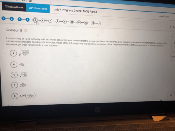 Ap calculus unit 6 progress check mcq part a